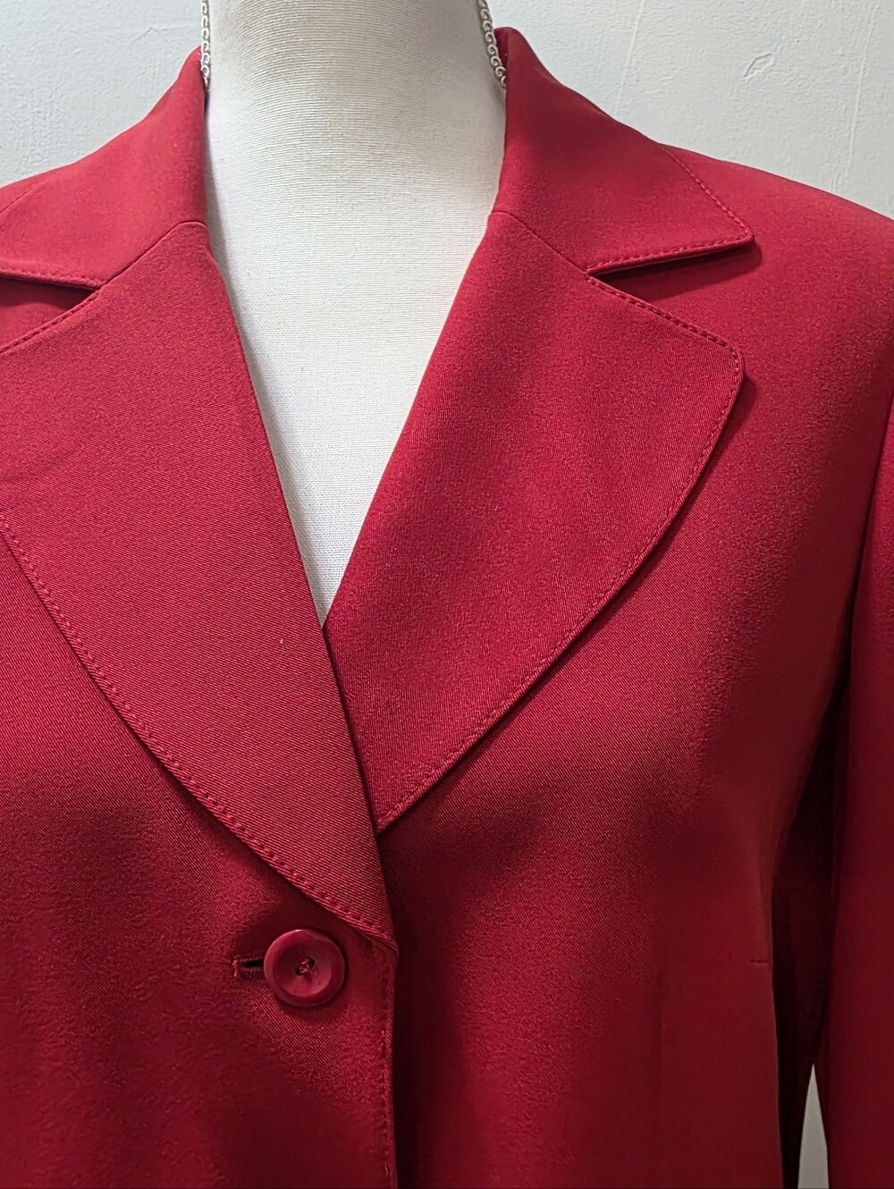 NYP Suits Red 2-Piece Skirt Suit Size 12 Pleated Skirt Career Church Formal - Picture 8 of 11